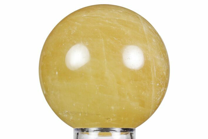 Polished Honey Calcite Sphere - China #359510